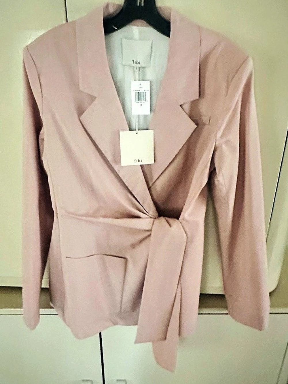 Tibi Wrap Blazer in Pink Size 6 NWT
